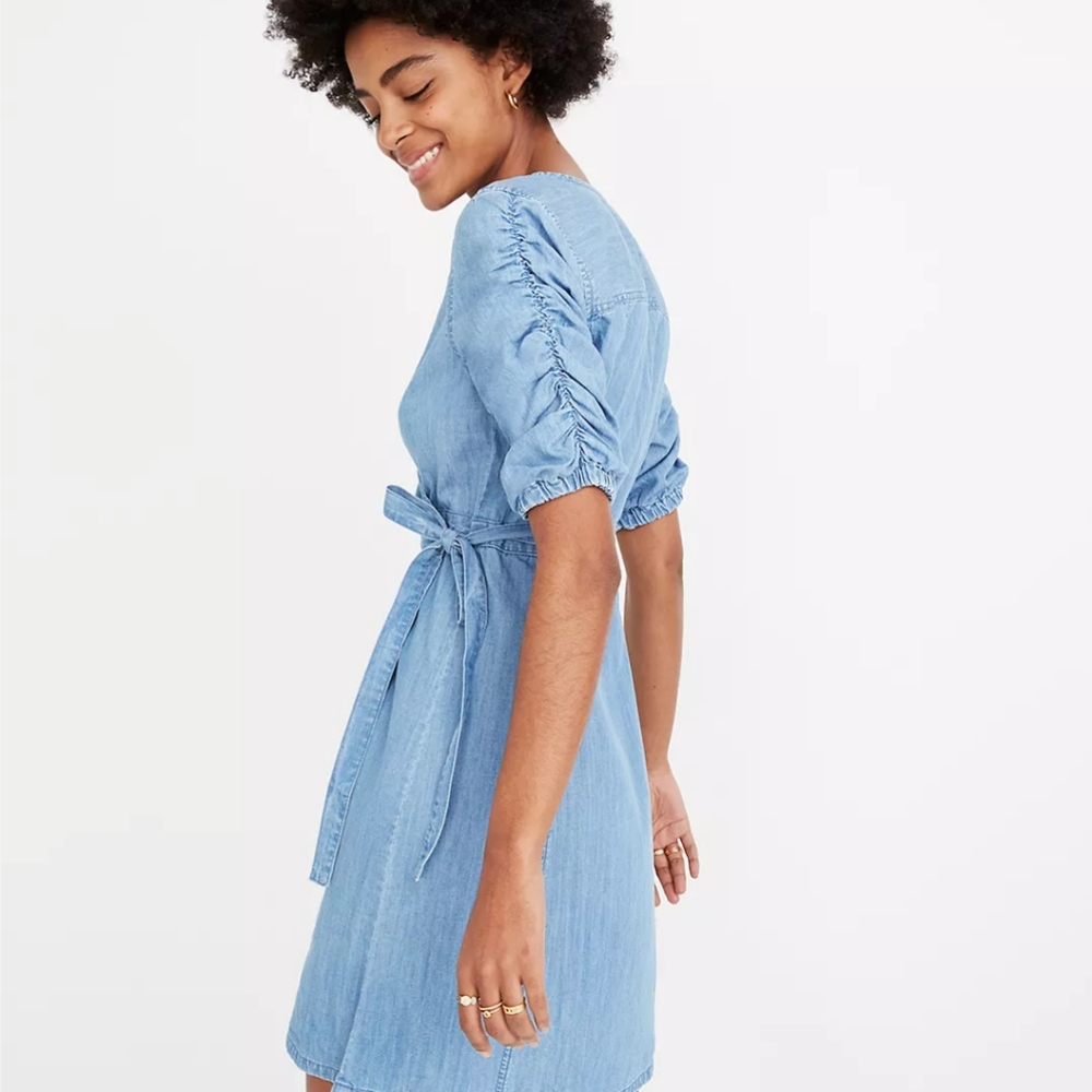 Madewell denim wrap dress